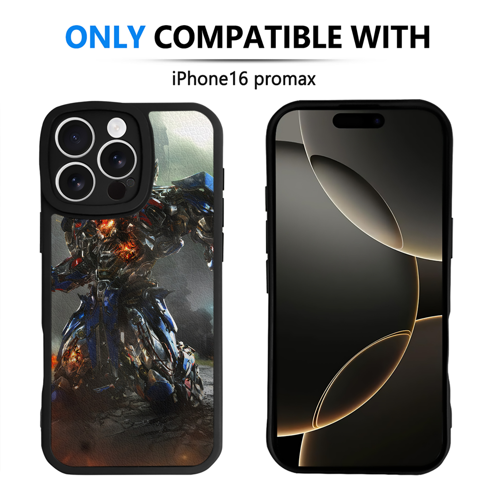 （画像用） Transformers トランスフォーマー 【iPhone 16シリーズ対応】シリコンスマホケース（レザー調） 材質：シリコン